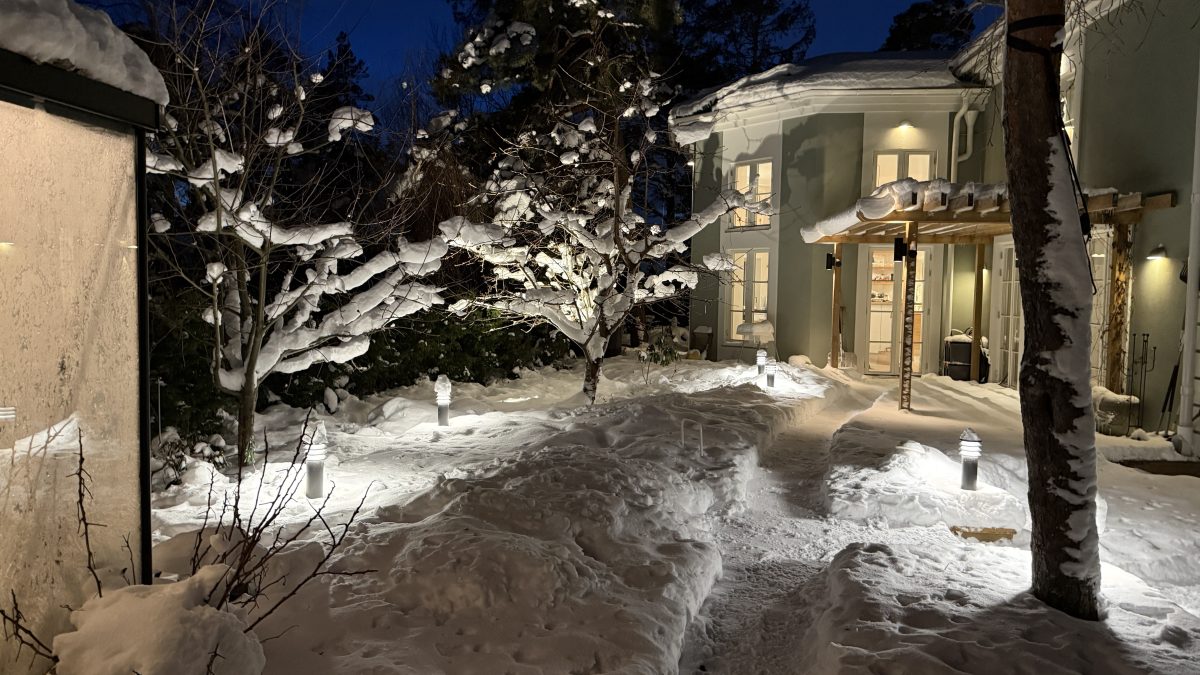 Utebelysning villa – Saltsjöbaden